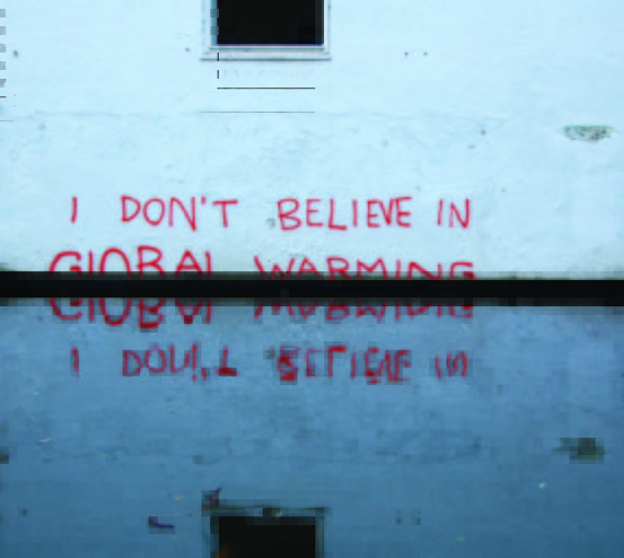 Oeuvre de Banksy sur le réchauffement climatique