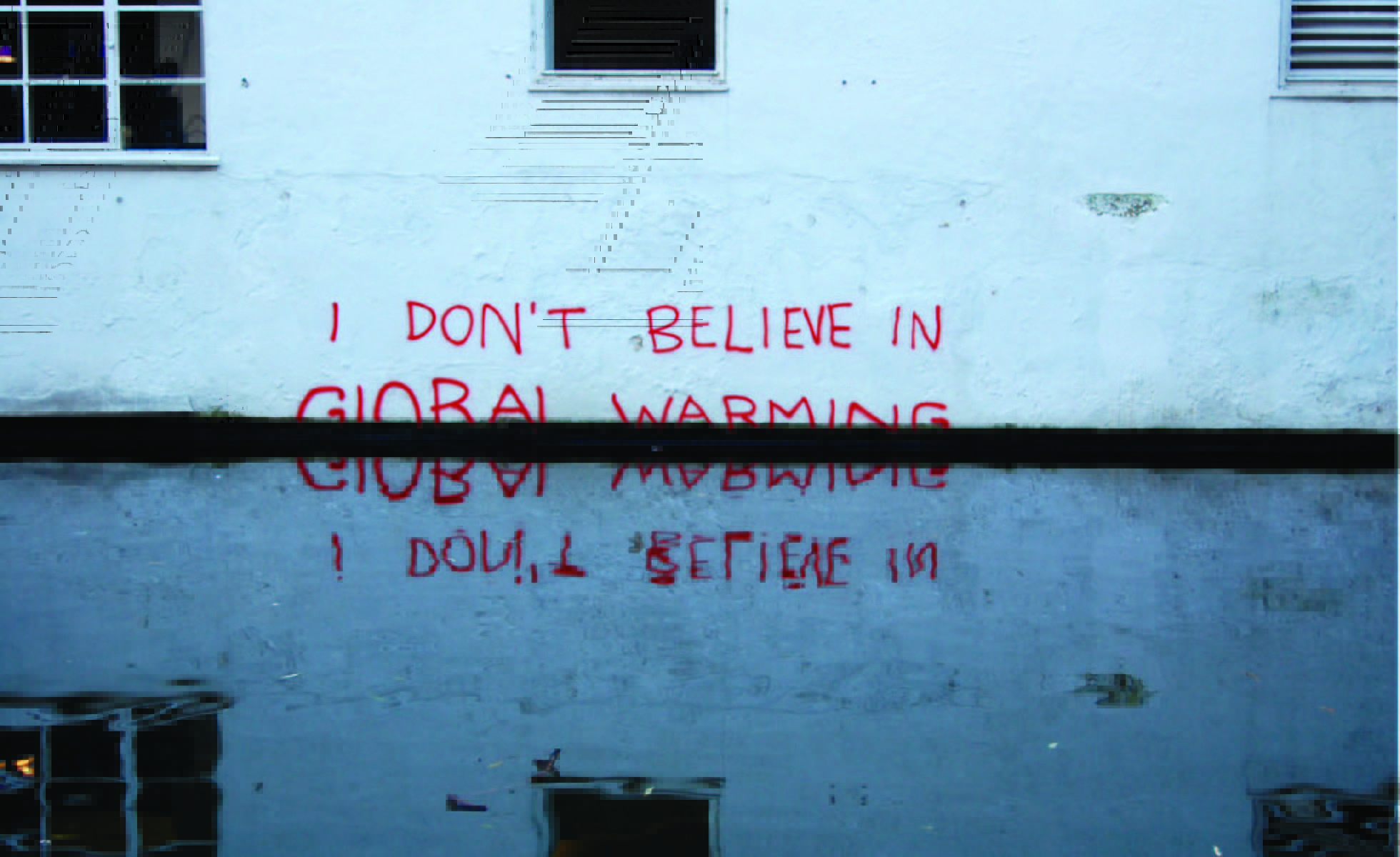 Oeuvre de Banksy sur le réchauffement climatique