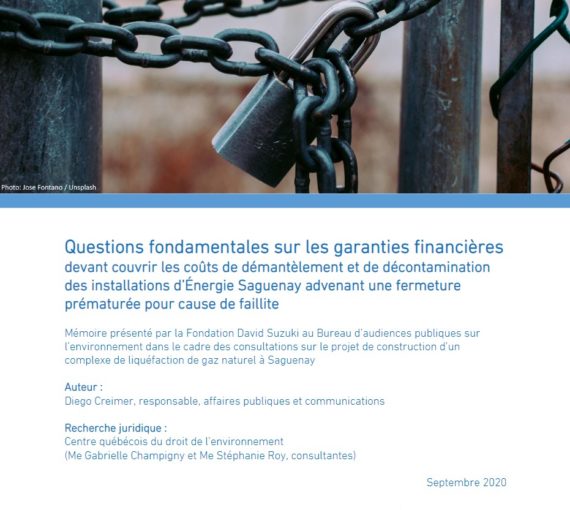 Mémoire-Fondation-David-Suzuki-Questions-fondamentales-sur-les-garanties-financières-GNL-Québec-Énergie Saguenay