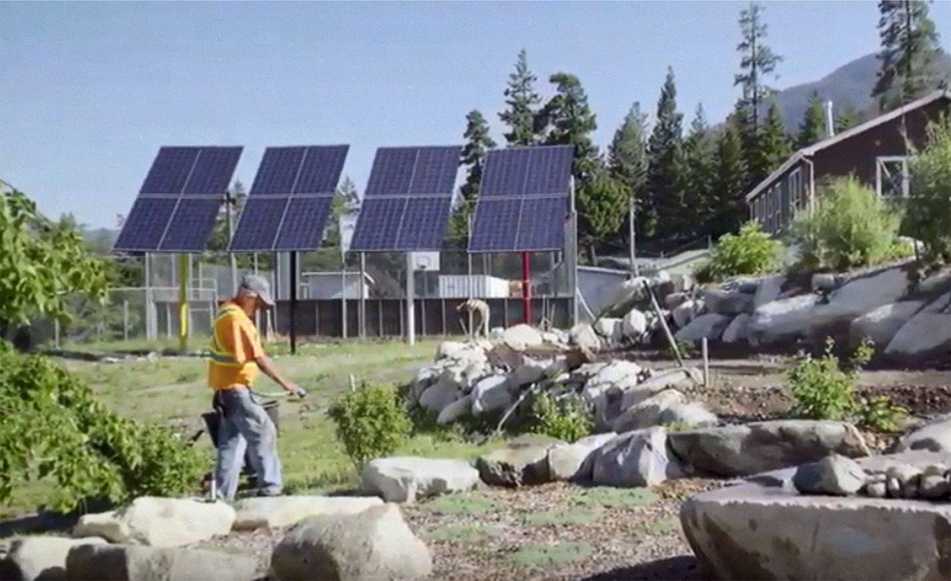 Solar panels in Kanaka Bar, B.C.