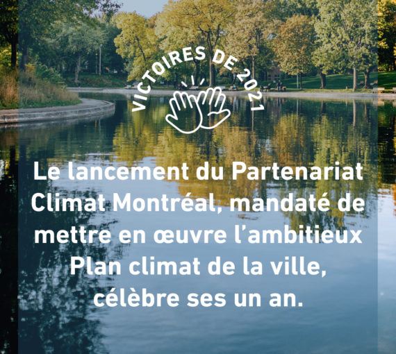 1 an pour le Partenariat Climat Montréal.