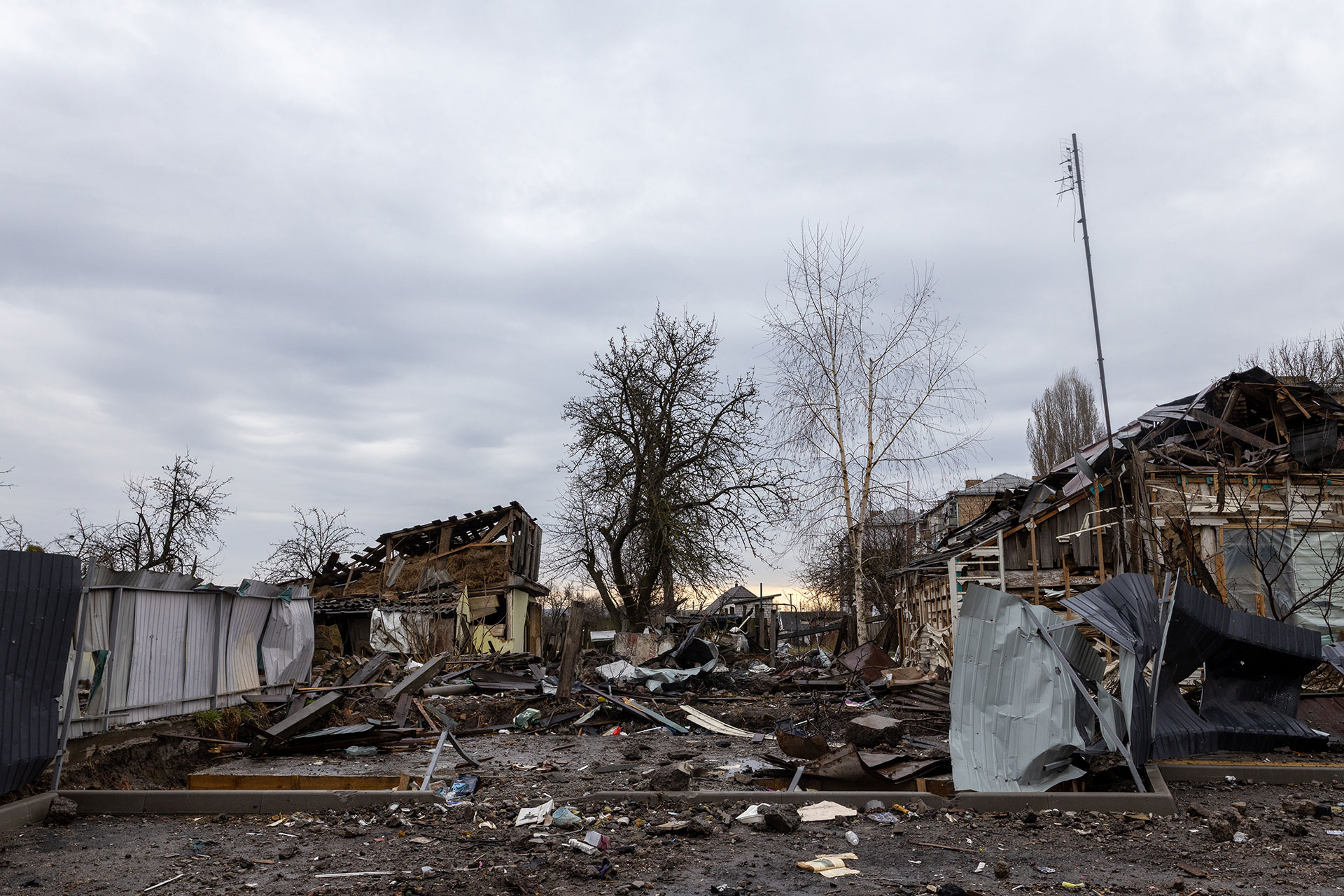 Destruction de bâtiments en Ukraine