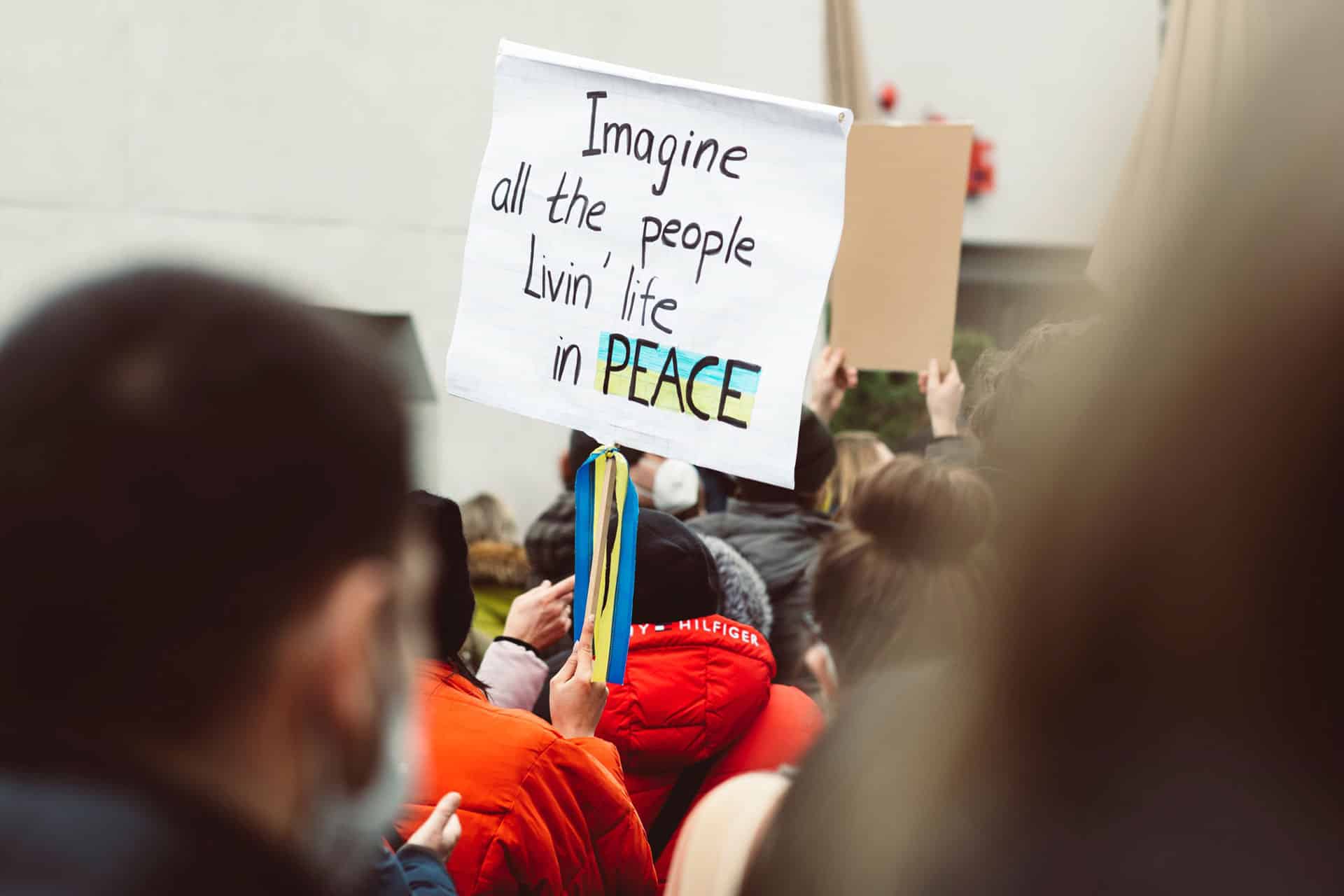 Imagine all the people livin’ life in peace