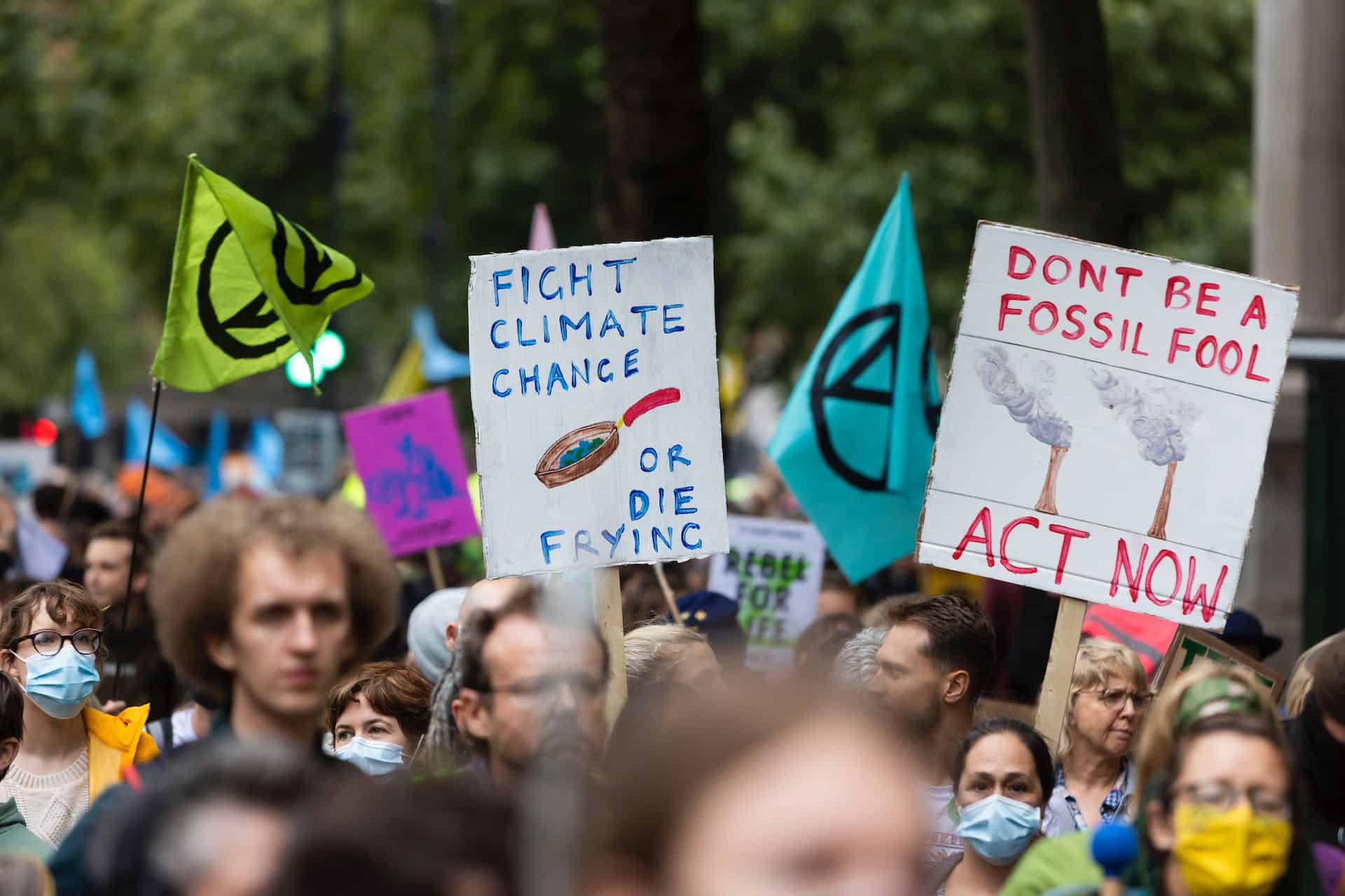 Manifestation pour mettre fin aux combustibles fossiles